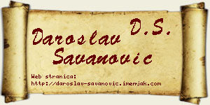 Daroslav Savanović vizit kartica